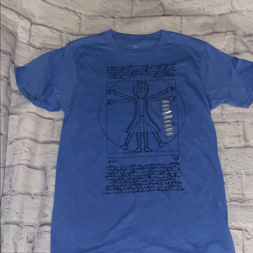 Blue Graphic Men's T-Shirt Rick and Morty nwt size small